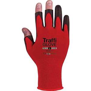 TraffiGlove TG1220 3 Digit Glove Cut Level 1 TG1220 Red