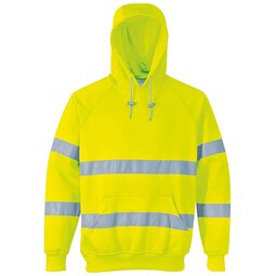 Portwest B304 Hi-Vis Hooded Sweatshirt Yellow