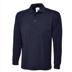 UC113 Long Sleeve Mediumweight Polo Shirt Navy