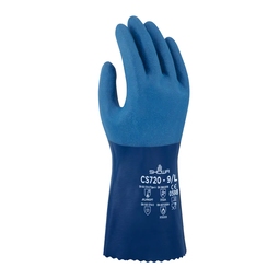 Showa CS720 Chemical Resistant Nitrile Gauntlet Blue (Pair)