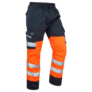 Leo CT01-O/NV Bideford Cargo Trouser Tall Leg Orange/Navy