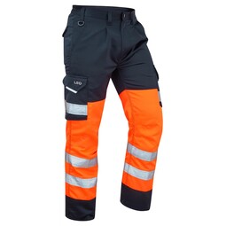 Leo CT01-O/NV Bideford Cargo Trouser Tall Leg Orange/Navy