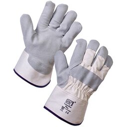 KeepSAFE GLOP3 Premium Split Leather Rigger Glove White Size 9