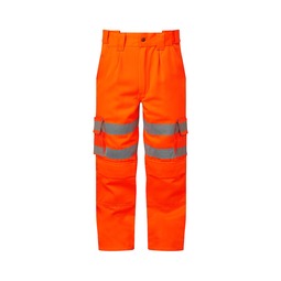 Bodyguard High Visibility Cargo Trousers Short Leg Orange