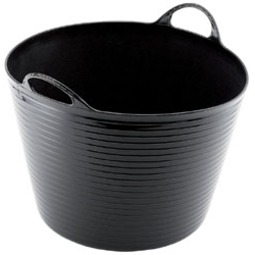 Multi Purpose Flexible Bucket Black 42 LItre