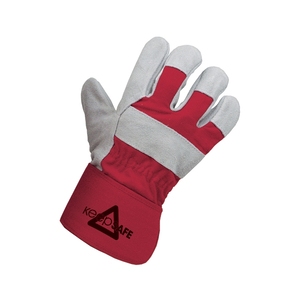 KeepSAFE GLO6SPR Split Leather Rigger Glove Red