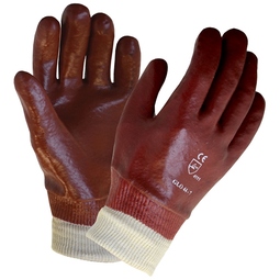 KeepSAFE GLO44 Single Dip PVS Fully Coated Glove Red