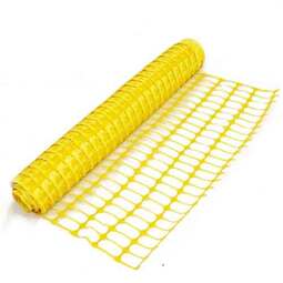 Medium Duty Plastic Mesh Barrier Fencing - Yellow (50M x 1M)