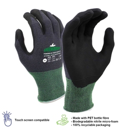 MCR GP1079NM MCR Greenknight Nitrile Micro Foam Glove + Header