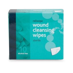 Alcohol-Free Sterile Wound Cleansing Wipes, Box 100