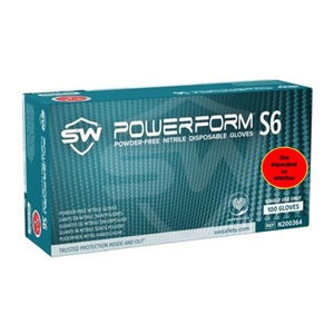 PowerForm S6 EcoTek Powder-Free Biodegradable Nitrile Gloves  