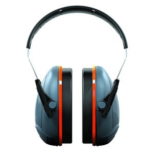 Sonis Compact Over Moulded Headband Dark Grey Cup/Ex-Vis Orange Plate Ear Defenders