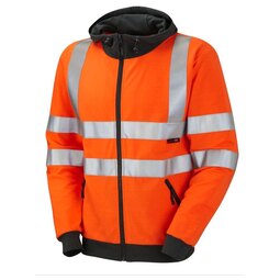 2055-O SS02 Saunton Full Zip Hooded Sweatshirt Orange