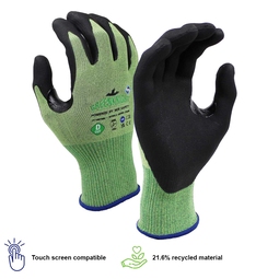 MCR CT1081NM Greenknight Nitrile Micro Foam Glove Cut D + Header